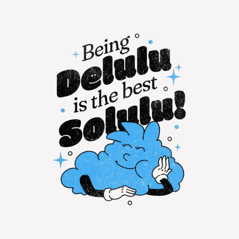 Illustration mignonne de nuage avec citation motivante Femme T-Shirt