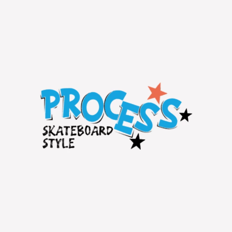 Process Skateboard Stil Design Herren T-Shirt