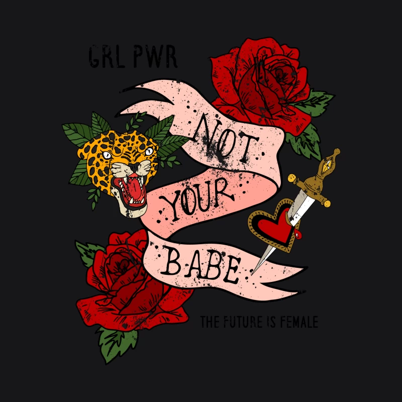 Tatouage d'art classique avec rose et léopard Femme Sweat à capuche