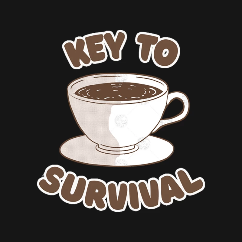 Coffee - Key To Survival Mouse Pad