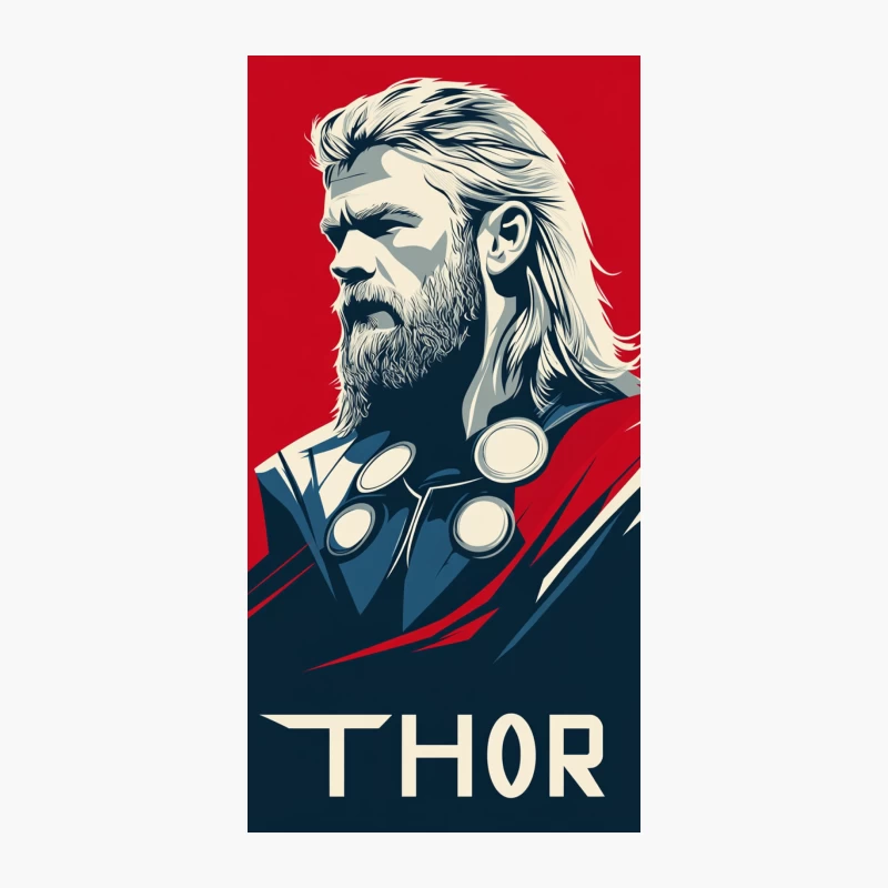 Stylized Thor Marvel Superhero Poster Art iPhone Case