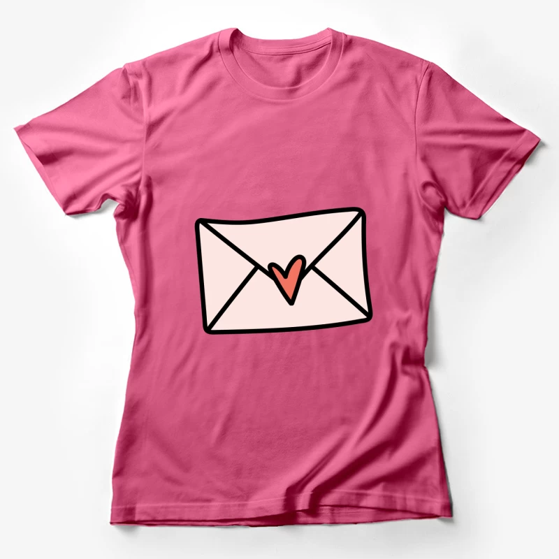 Enveloppe avec Cœur Rouge Femme T-Shirt
