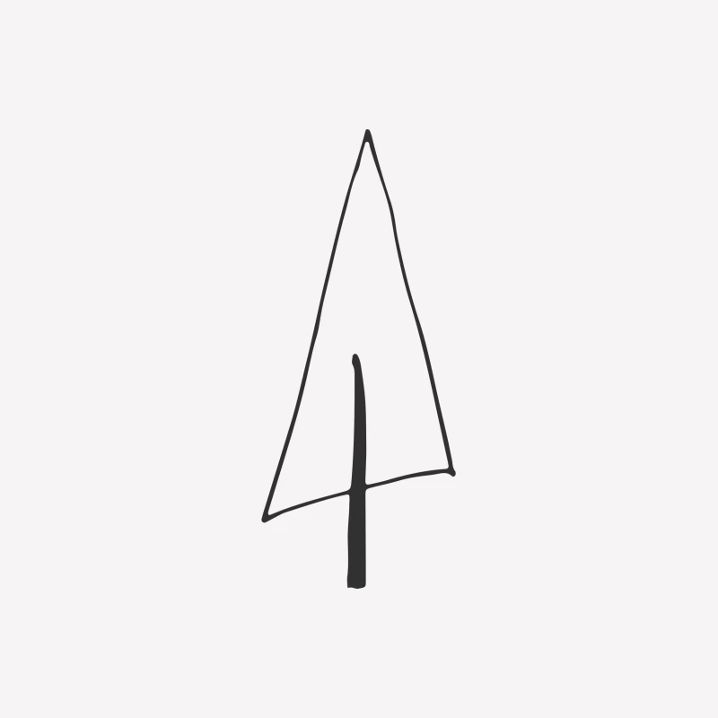 Dessin minimaliste d'un arbre Femme T-Shirt
