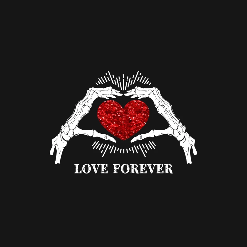 Liebe für immer Herzdesign Herren Langarm T-Shirt