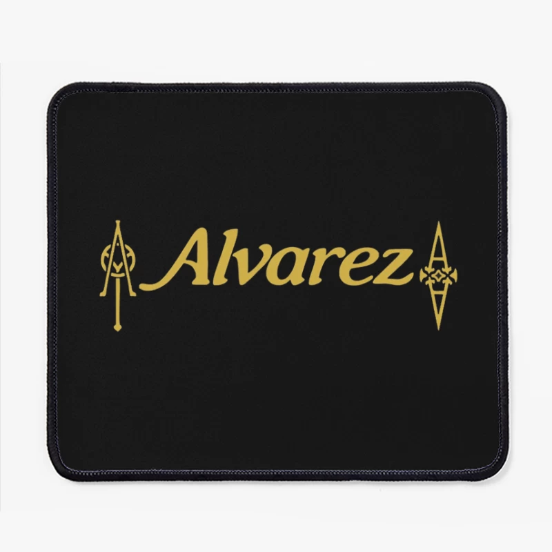 Alvarez Guitar Company Gold Logo Design Mouse Pad