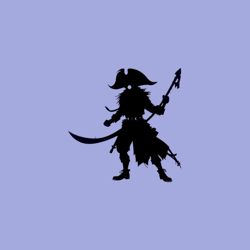 Pirates shillouettes Desk Mat