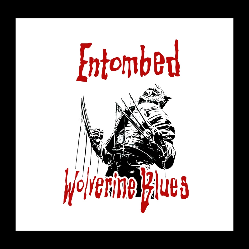 Entombed Wolverine Blues Retro Throw Pillow