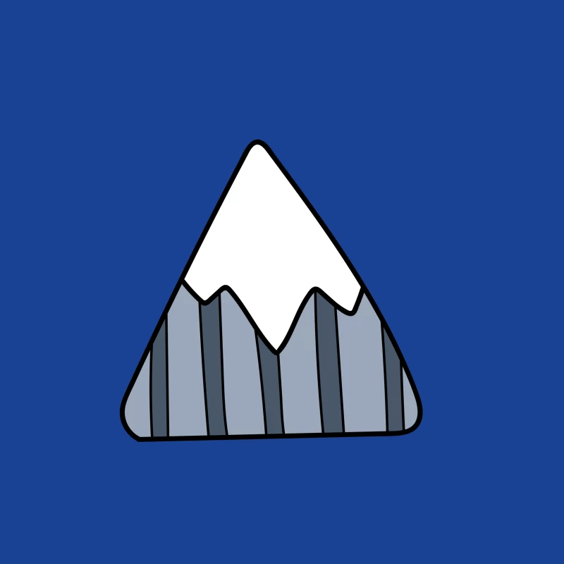 Montagne stylisée avec neige Femme T-Shirt