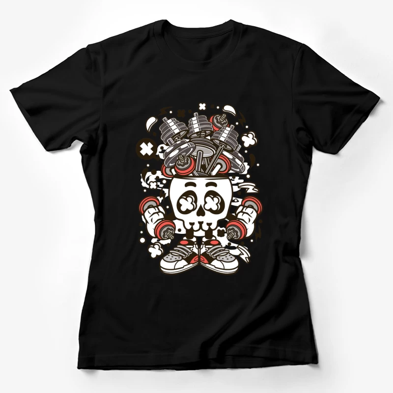Crâne de musculation créatif Femme T-Shirt