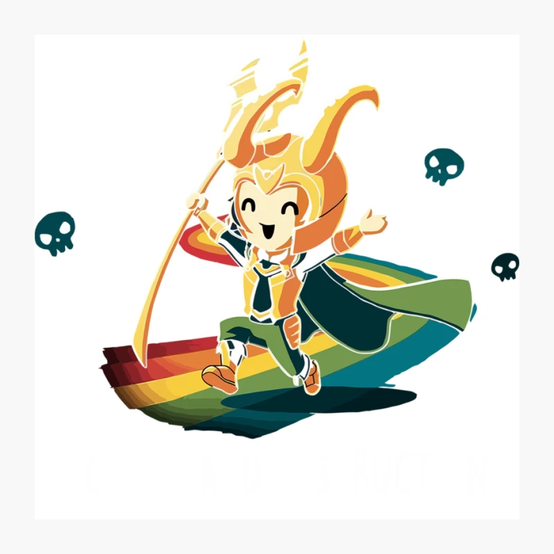 Mischievous Loki: Marvel's Trickster God on a Rainbow Adventure Pin