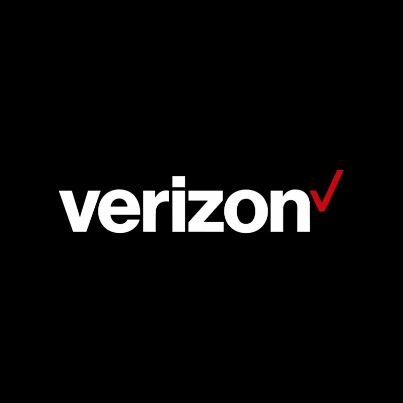 Verizon Corporate Logo with Red Checkmark Desk Mat