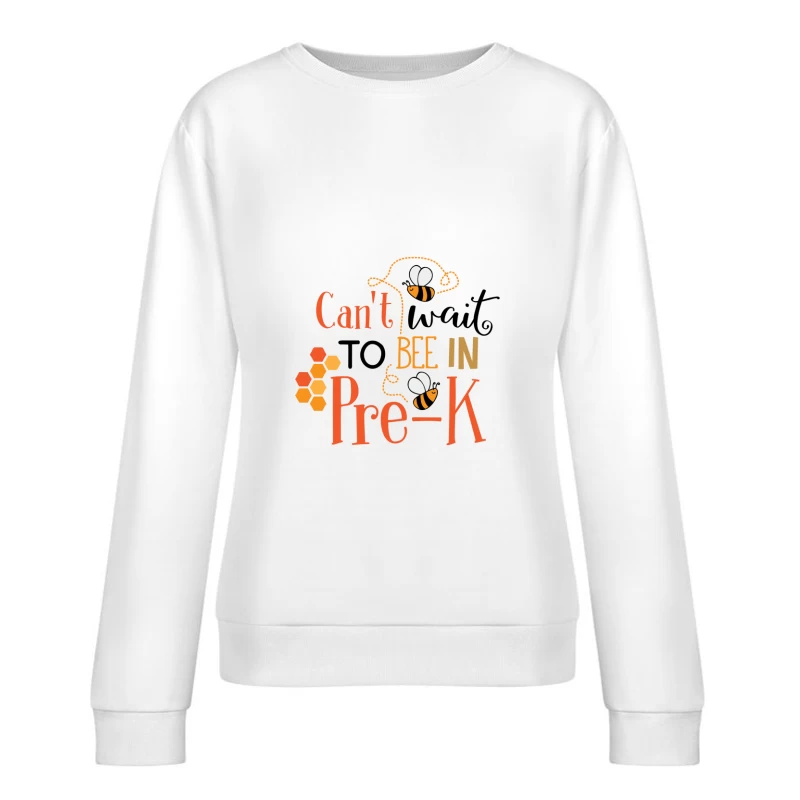 Design pré-K avec abeilles et nid d'abeilles Femme Sweat-shirt à enfiler
