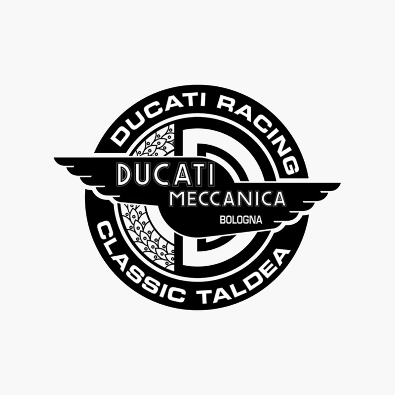 Vintage Ducati Meccanica Racing Logo from Bologna Cotton Tote Bag