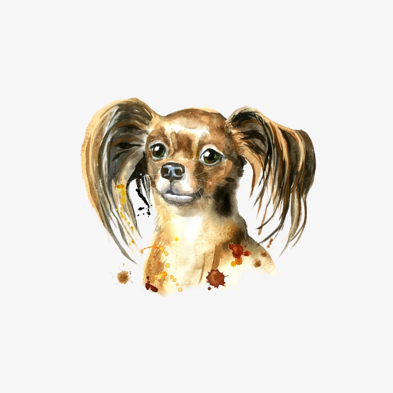 Portrait artistique de chien mignon Homme Manches Longues T-Shirt