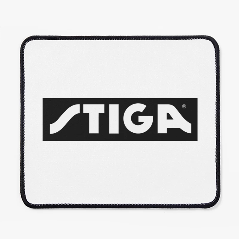 STIGA Sports Equipment Brand Logo in Black and White Mouse Pad