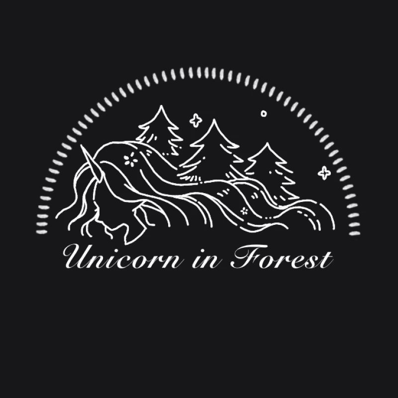 Einhorn im Wald Nachtzauber Herren Pullover Hoodie