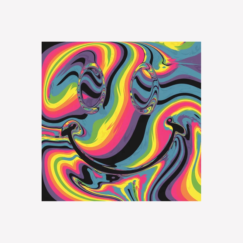 Vibrant Psychedelic Swirls: A Surreal Abstract Digital Artwork Female T-Shirt