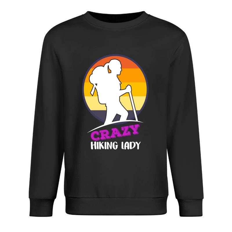 Silhouette de randonneuse avec sac à dos Homme Sweat-shirt à enfiler