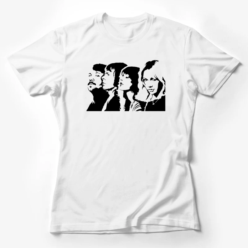 Abba Black White Female T-Shirt