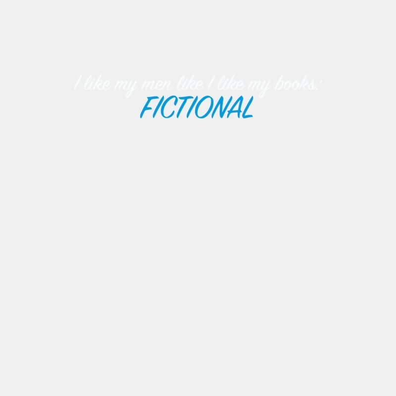 Simple Blue Fictional Text on White Male Tank Top