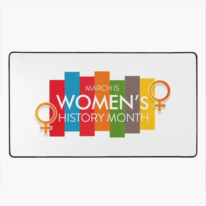 Bold & Modern Women's History Month Tribute Desk Mat