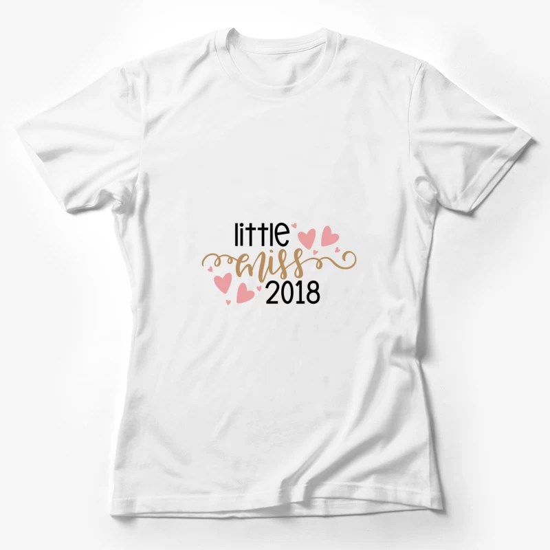 Motif Miss avec coeurs Femme T-Shirt