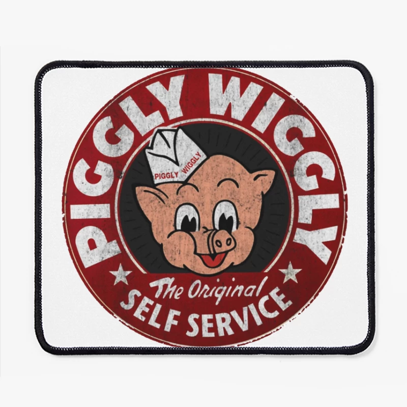 Vintage Piggly Wiggly Self-Service Grocery Store Logo Mouse Pad