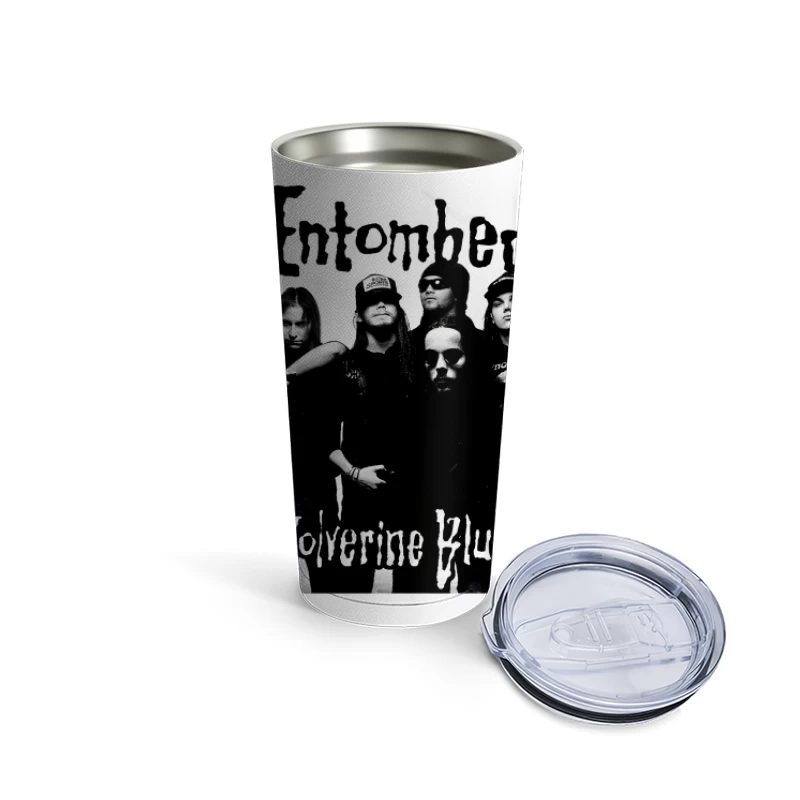 Entombed Wolverine Blues Black White Travel Mug