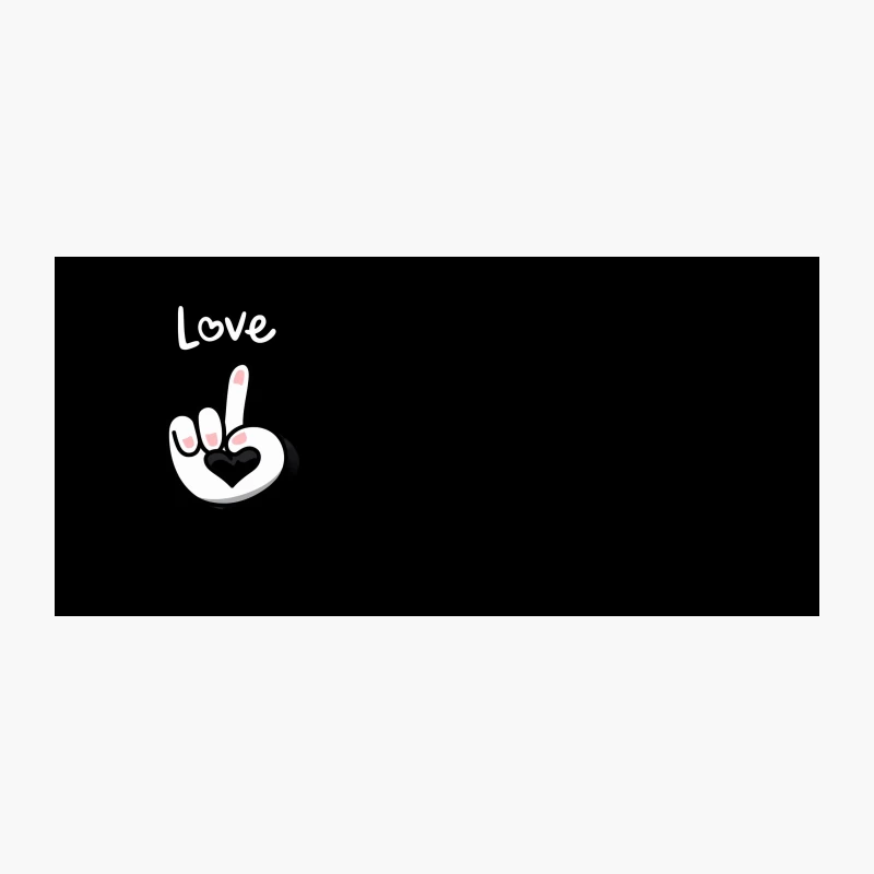 Minimalist Heart Hand Gesture Icon: Love Symbol Coffee Mug