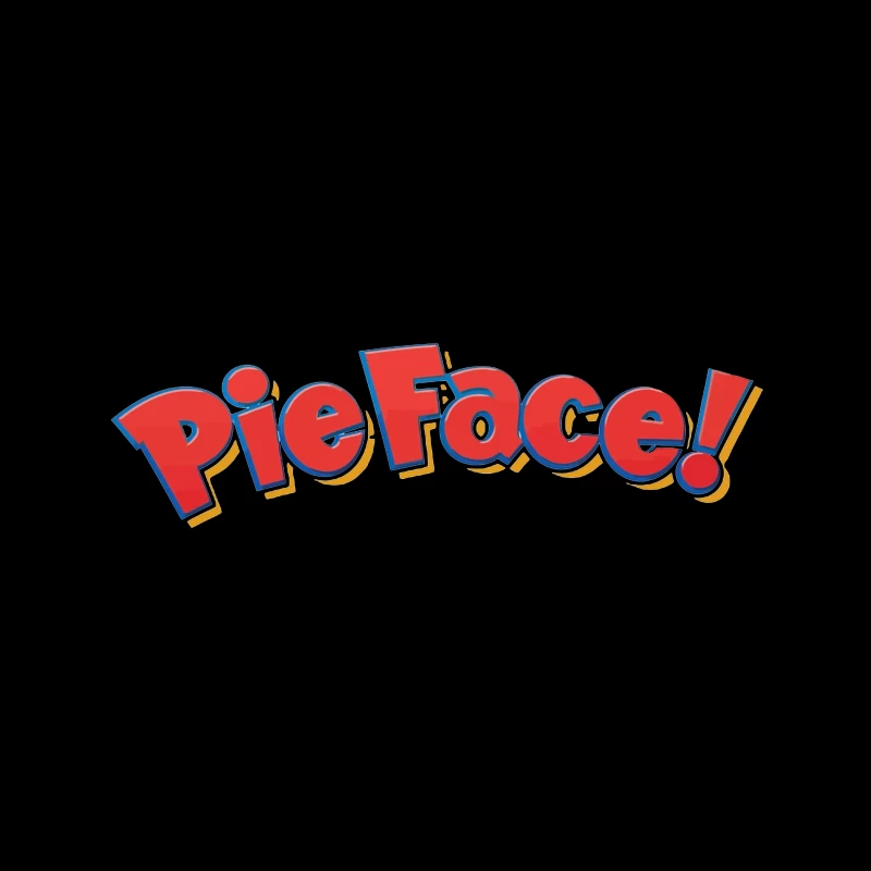 Pie Face Classic Game Logo in Red Cartoon Letters Desk Mat