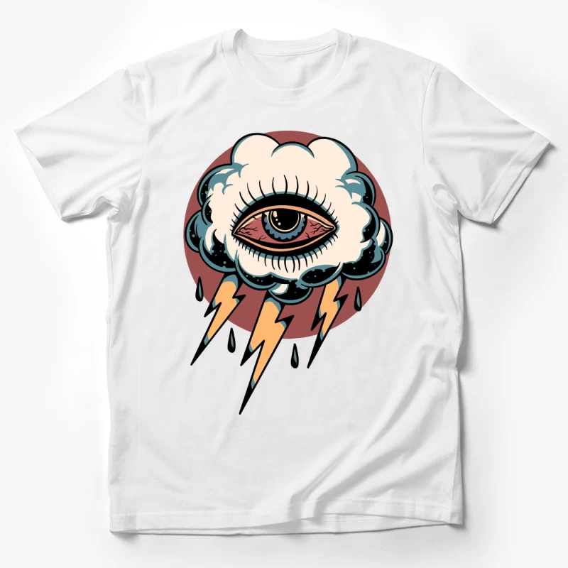 Surreal Eye in a Cloud with Lightning Male T-Shirt