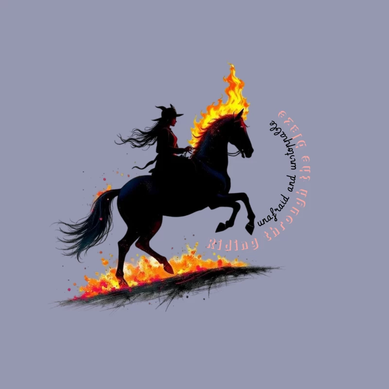 Rider in Flames Tapestry