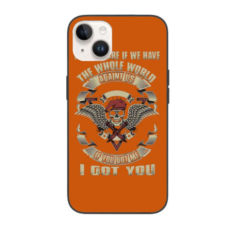 Motivational Military Solidarity Design iPhone Case
