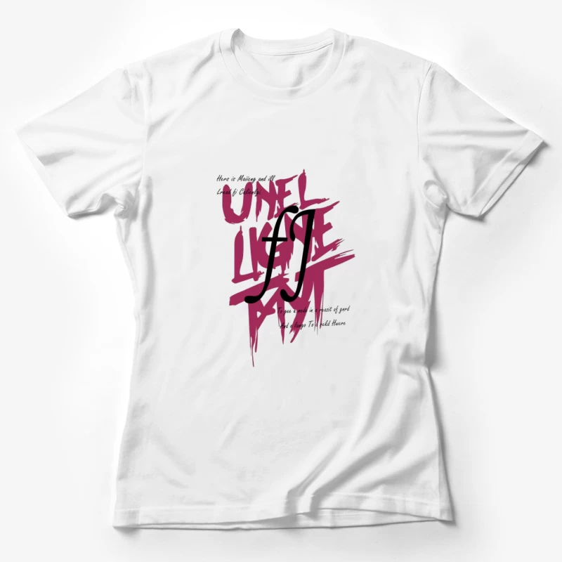 Motif Typographique Dynamique Femme T-Shirt