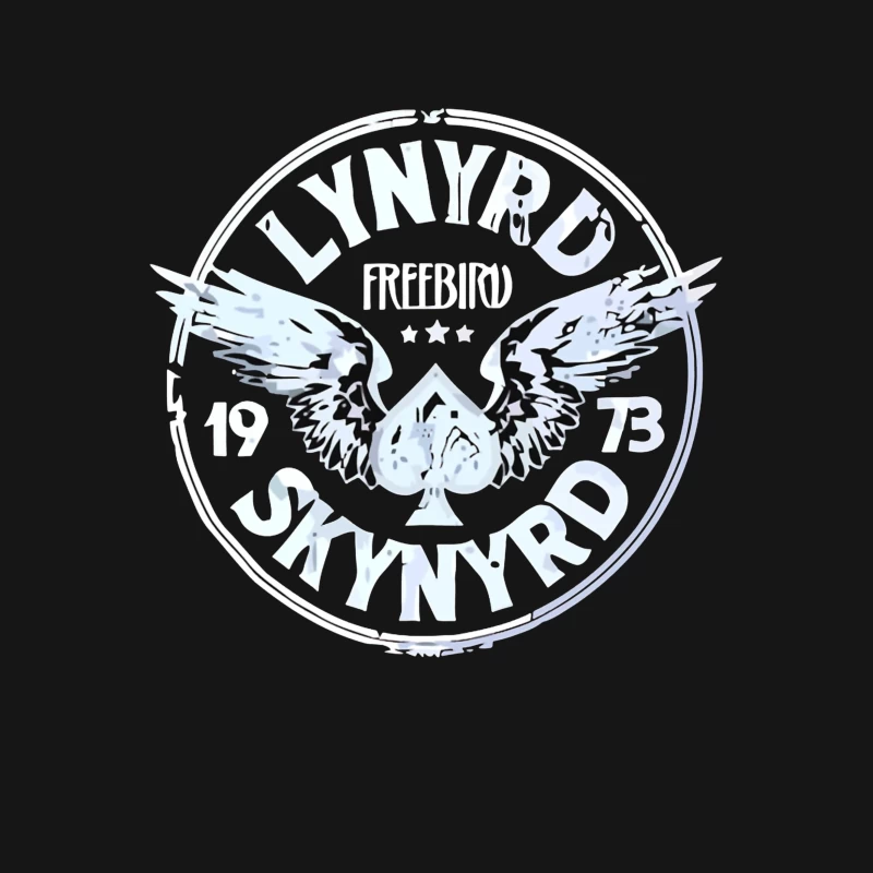 Lynyrd Skynyrd Freebird Winged Spade Logo 1973 Male T-Shirt