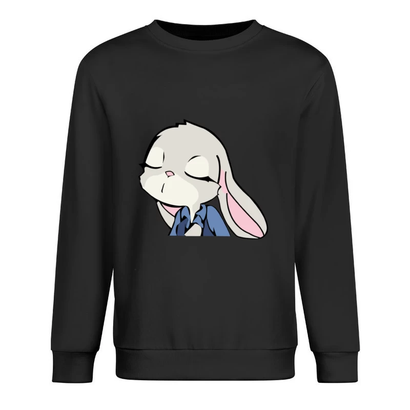 Süßes animiertes Kaninchen mit Hemd Herren Pullover Sweatshirt