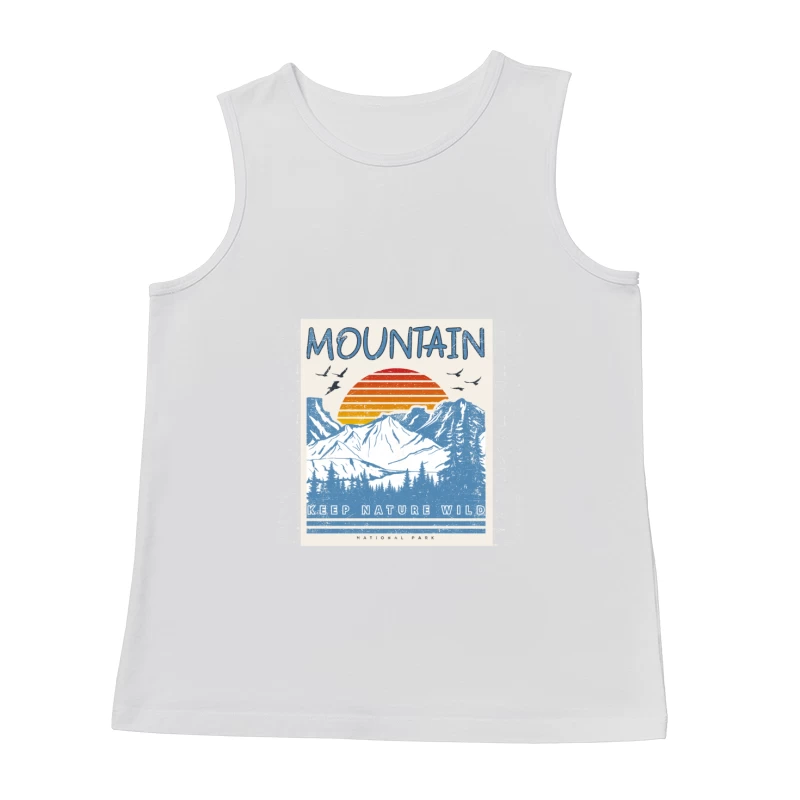 Berglandschaft bei Sonnenuntergang Herren Tanktops