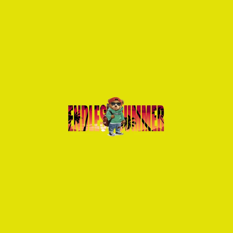 Cool Bear Enjoying Endless Summer Vibes iPhone Case