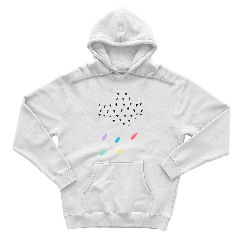 Pluie de couleurs sous un nuage pointillé Homme Sweat à capuche