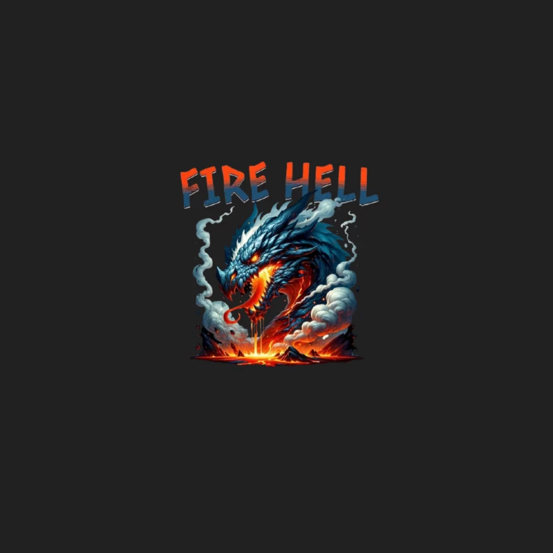 Fire Hell Dragon with Glowing Flames Bucket Hat