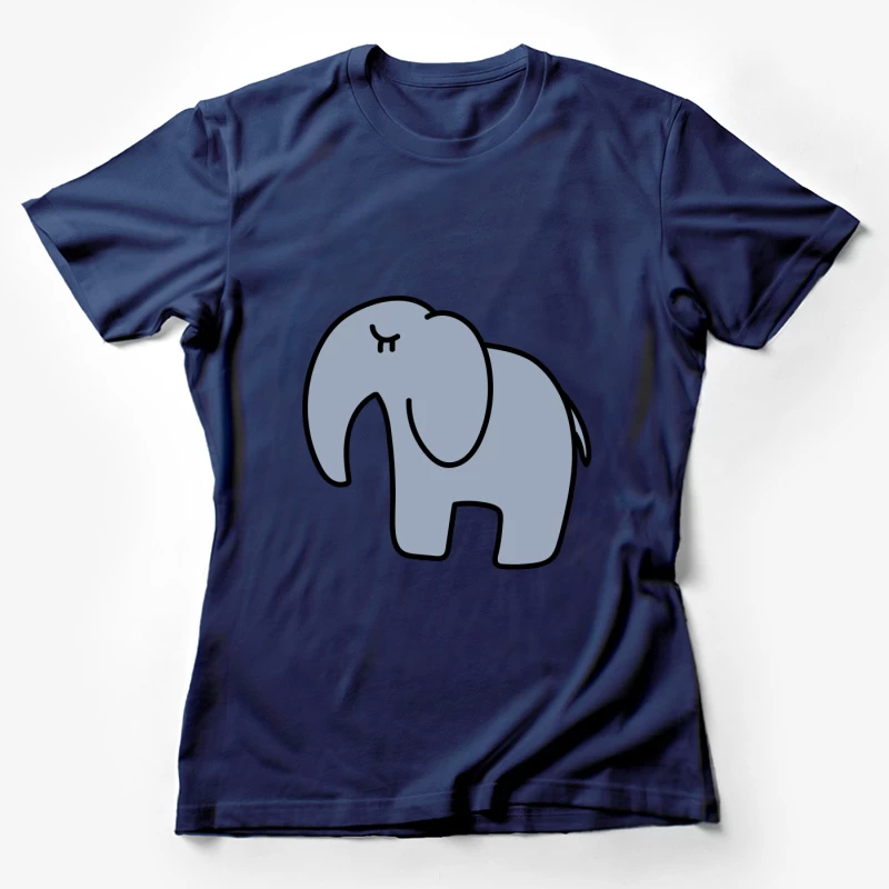 Éléphant dessiné, minimaliste, illustration simple Femme T-Shirt