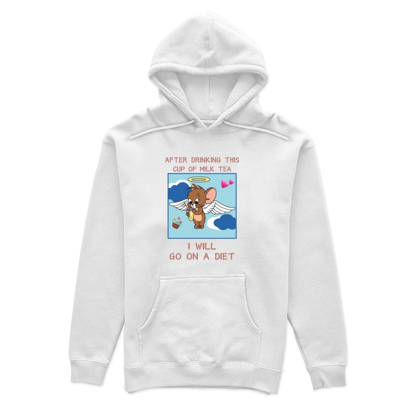 Niedliche Maus mit Milchtee und Diätversprechen Damen Pullover Hoodie