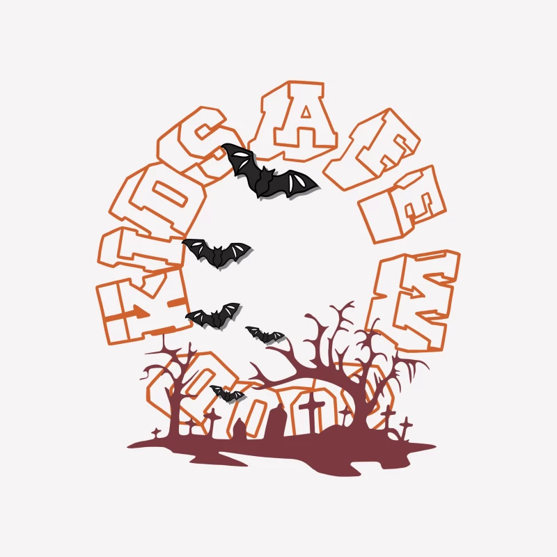 Halloween-Baum mit Fledermäusen Herren T-Shirt
