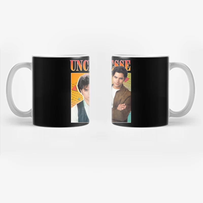 Retro TV Poster of Uncle Jesse from Full House 90s Series Coffee Mug