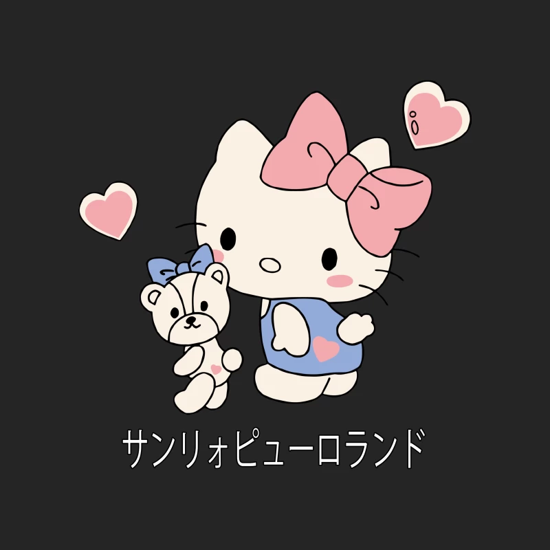 Kawaii-Katze mit Teddy Herren Pullover Sweatshirt