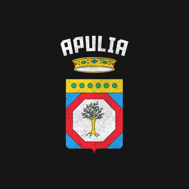 Apulia  Puglia Italy Region Coat of Arms  Vintage Style Male Long Sleeve T-Shirt