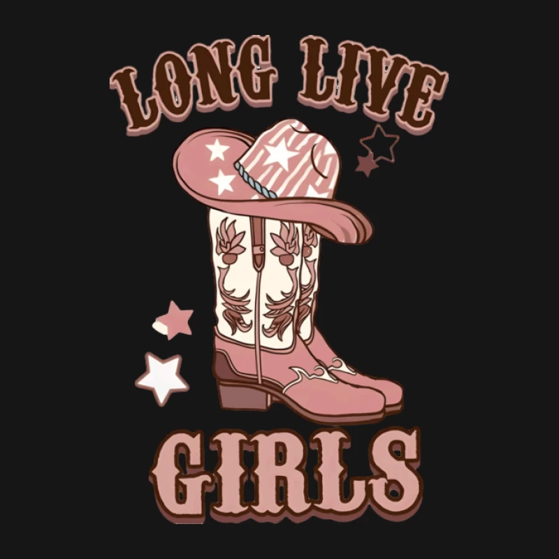 Cowboy-Stiefel und Hut im Western-Stil Herren T-Shirt