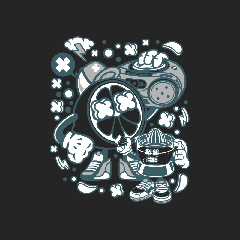 Design Énergique aux Agrumes et Musique Homme Sweat-shirt à enfiler