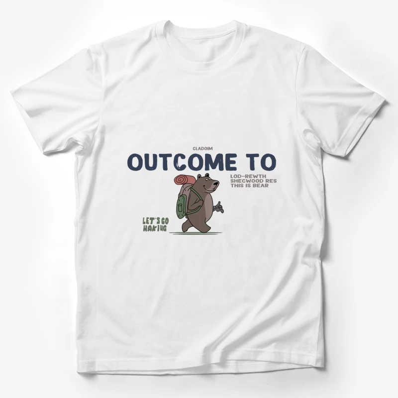 Bär beim Wandern im Wald Herren T-Shirt