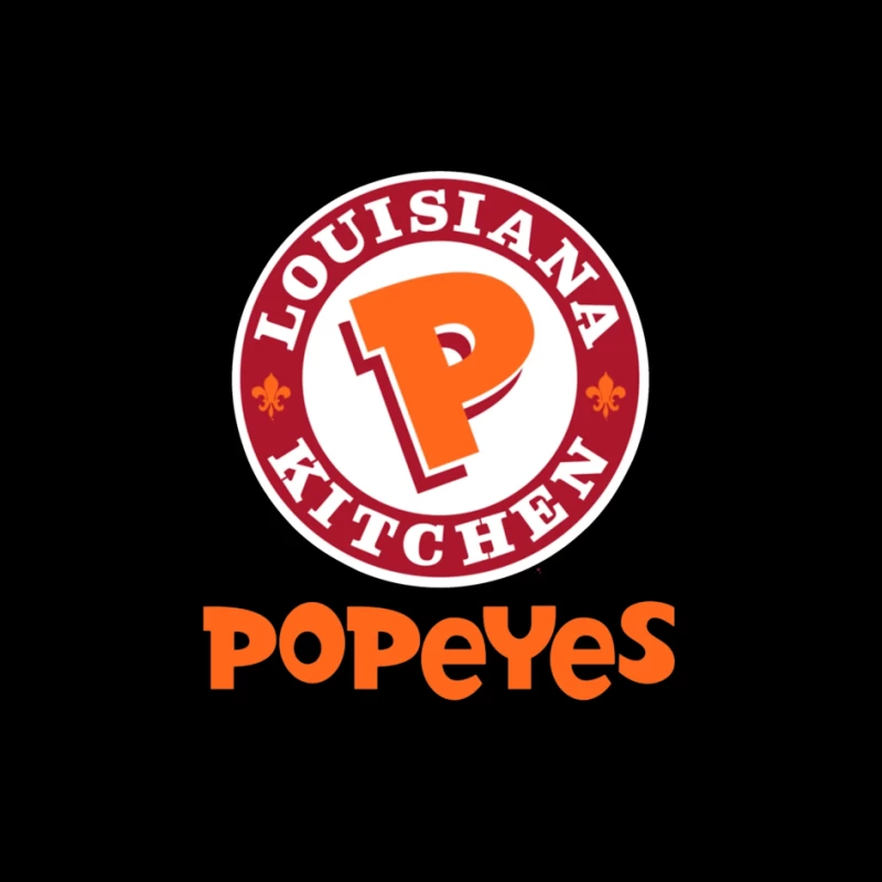 Popeyes Louisiana Kitchen Restaurant Logo Design Pin